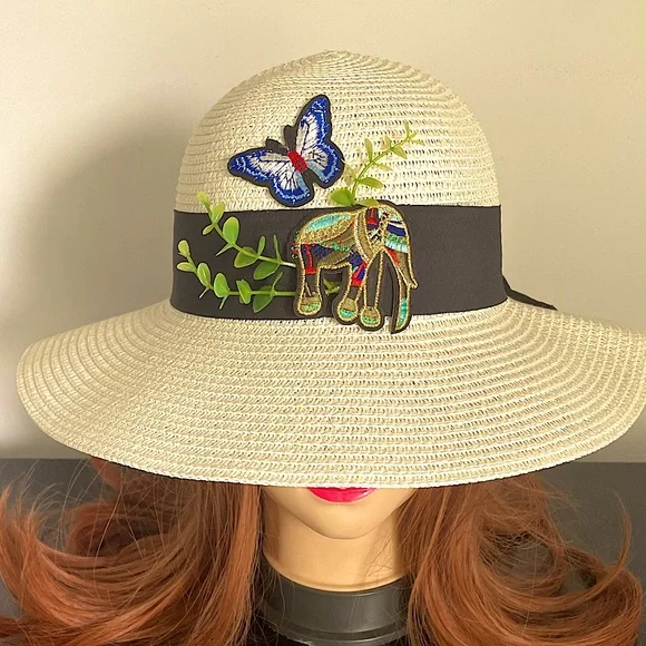 Boho Elephant Summer Beach Hat